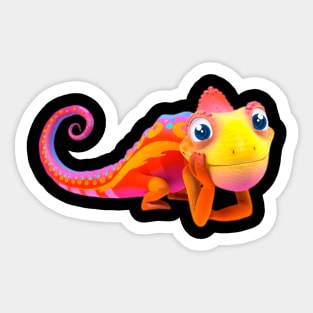 Funny Chameleon Sticker